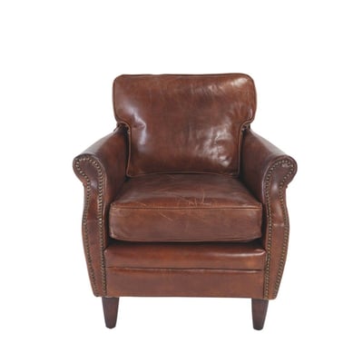 Fauteuil en cuir L73 cm - KANSAS CALICOSY
