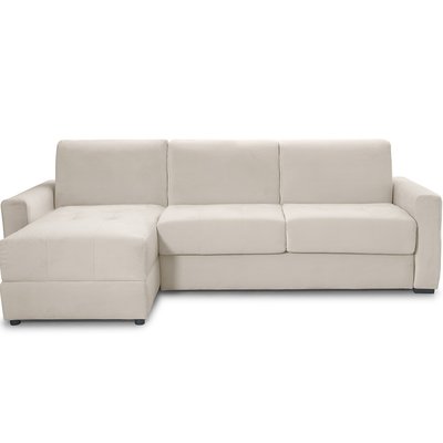 Canapé d'angle convertible express 5 places en velours - ANDREA HOMIFAB