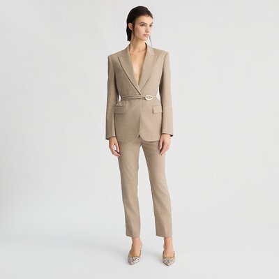 Pantalon à taille haute beige LIU JO