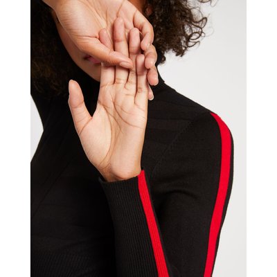 Trui in fijn tricot met rolkraag en lange mouwen MORGAN
