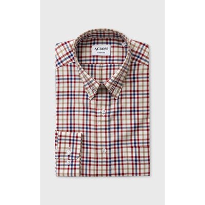 Chemise Confort fit sport à carreaux armuré chevron ACROSS