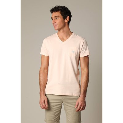 Tee-shirt à col v avec poche estampillée sur le devant VASITO DEELUXE