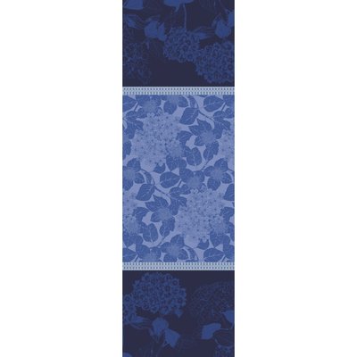 Chemin de table pur coton antitache HORTENSIAS GARNIER-THIEBAUT