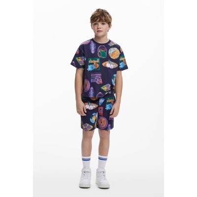 Desigual - Short à motifs de timbres DESIGUAL