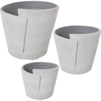 Cache-pots en céramique, lot de 3 RECOLLECTION
