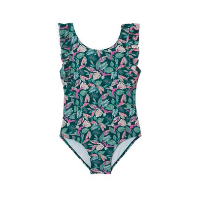 Maillot de bain 1 pièce imprimé tropical VERTBAUDET