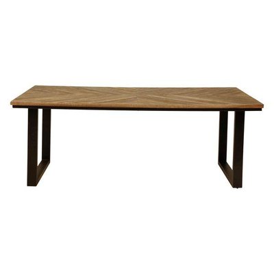 Table rectangulaire 150 x 75 cm en teck et métal WOODY ZAGO