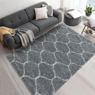 Tapis shaggy tissé motif scandinave SCANDINAV A UN AMOUR DE TAPIS