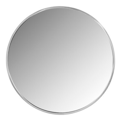 MIROIR MURAL ROND HM9582.40 CADRE EN ALUMINIUM ARGENTÉ Φ50x3 cm. STELLAMEUBLES