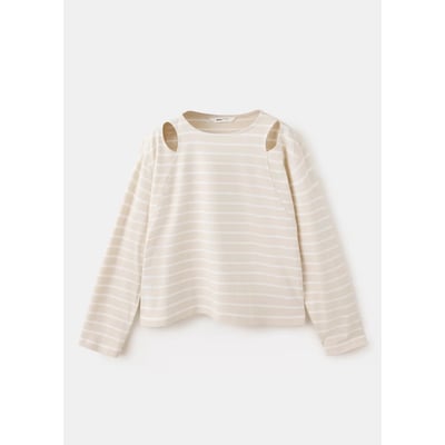 T-shirt rayé avec découpe MANGO KIDS