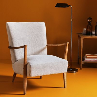 Fauteuil de salon chêne et lin, Jacques SIGNATURE