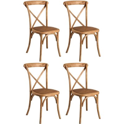 Chaise bistro en orme empilable Lot de 4 AUBRY GASPARD