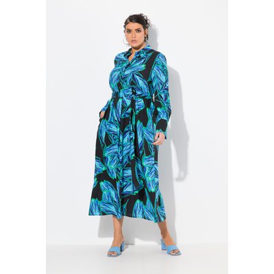 Robe maxi coupe évasée, col chemise ULLA POPKEN