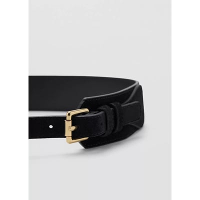 Ceinture en cuir détail équestre métallique MANGO