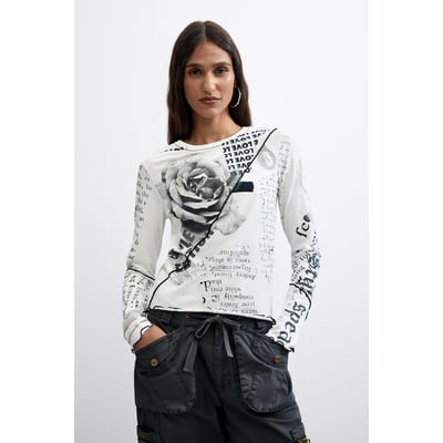 T-shirt imprimé 100 % coton DESIGUAL