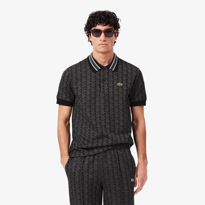 Polo jacquard en coton LACOSTE