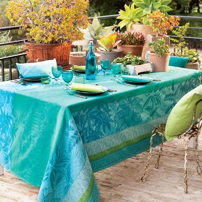 Nappe pur coton MILLE ALOCASIAS GARNIER-THIEBAUT