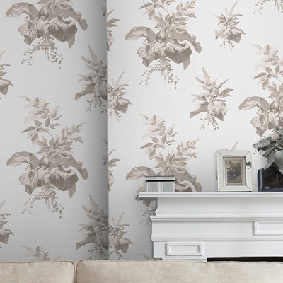 Papier peint Fleurs Narberth Dove LAURA ASHLEY