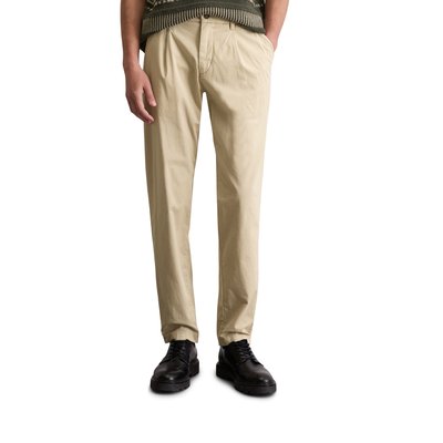 Pantalon modèle Morot jogger pleats en coton bio twill stretch MARC O'POLO