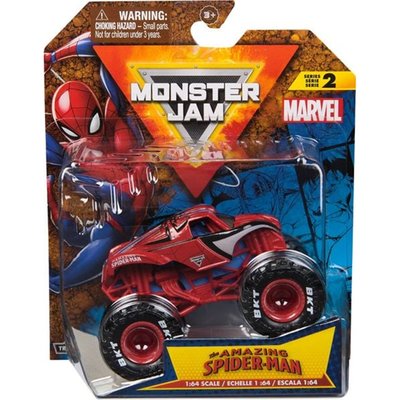 Monster Jam - Vehicule Marvel 1:64 Monster Jam série 2 - Modèle aléatoire SPIN MASTER
