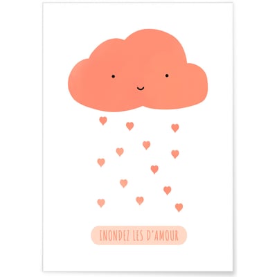 Affiche Enfant : 'Inondez les d'amour' L'AFFICHERIE