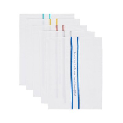 5 Torchons Sogram Coton Bio 50 X 70 Cm ABSOLUMENT MAISON