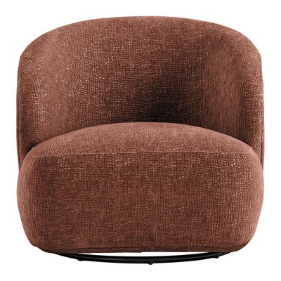 Fauteuil LISETTE en tissu jacquard de velours - Bois de rose BLANC D’IVOIRE