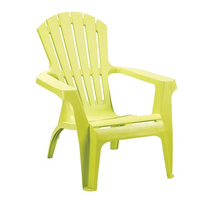 Fauteuil de jardin lounge confortable en polypropylène bleu ciel WADIGA