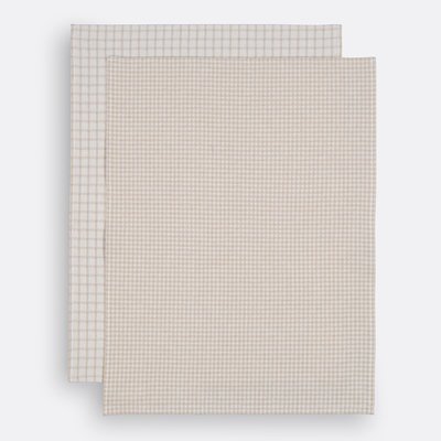 Lot de 2 torchons à carreaux coton LA REDOUTE INTERIEURS