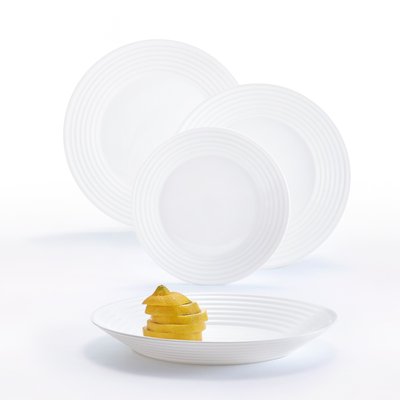 Service de table 18 pièces Harena Blanc - Luminarc - Opale Extra Résistant LUMINARC