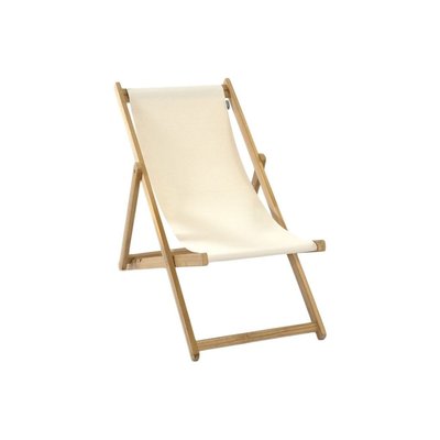 Chilienne transat enfant bois d'eucalyptus tissu 100% coton Elvas JARDINDECO