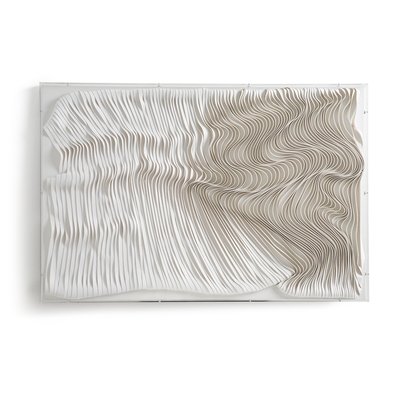 Art mural en lanières de cuir blanc, Ondor AM.PM