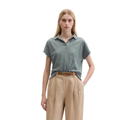T-shirt style polo regular en jersey slub MARC O'POLO