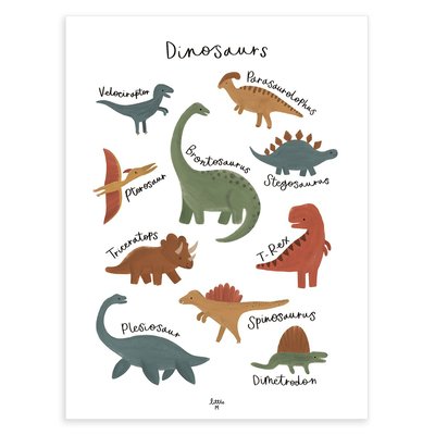 Affiche enfant les dinosaures SUNNY LILIPINSO