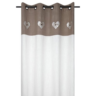Rideau à œillets   Meane Taupe DECORATIE