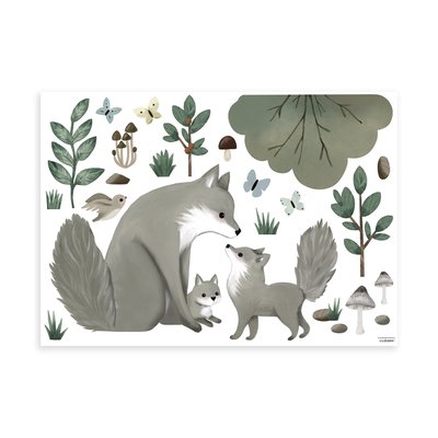 Stickers muraux la famille renard KHARU LILIPINSO