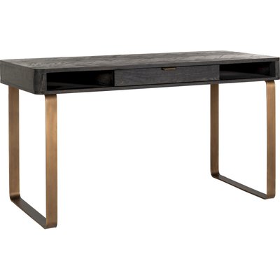 Bureau moderne placage chêne, Blackbone Brass RECOLLECTION