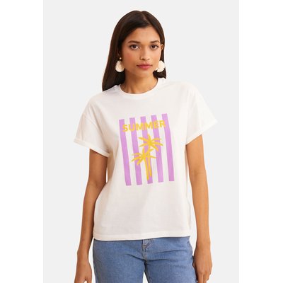 T-shirt palmiers sur rayures ICODE