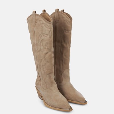 Bottes en cuir brodées à bout pointu ALMA EN PENA