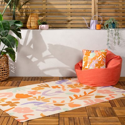 Abstract Floral Washable Digitally Printed Indoor/Outdoor Rug FURN.