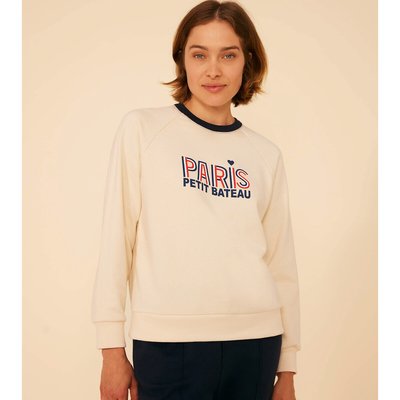 Felpa girocollo con messaggio PETIT BATEAU