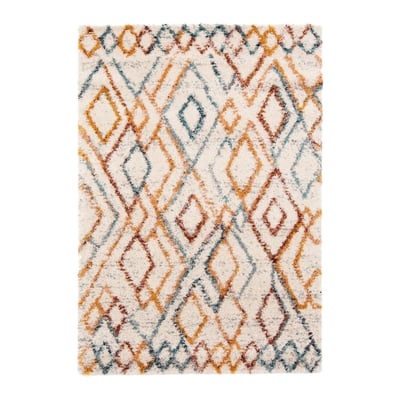 Tapis shaggy coloré doux et volumineux DJEMAA AFK LIVING