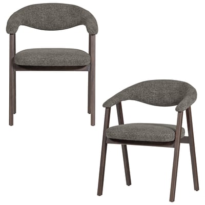 Lot de 2 chaises de salle à manger en tissu tissé AVAR WOOOD