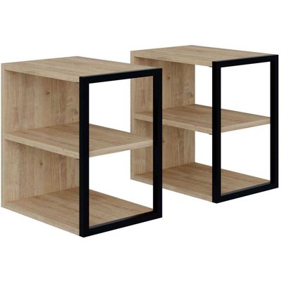 Bout de canapé en aggloméré Echo (Lot de 2) HANAH HOME