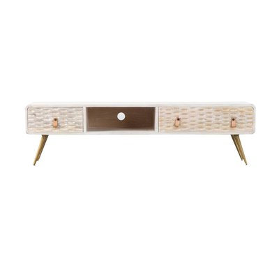 Meuble TV en bois de manguier blanchi  RHODES MADE IN MEUBLES 
