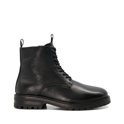 Bottines à lacets en cuir grainé - COLLECTIONS DUNE LONDON