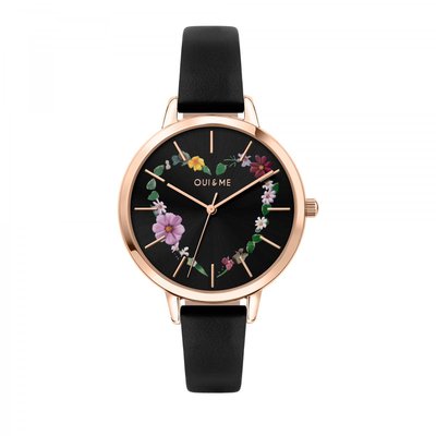 Montre Analogique En Acier Fleurette OUI & ME
