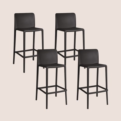 Tabourets de bar d'extérieur avec repose-pieds (lot de 4) - EOLE HELLIN, DEPUIS 1862