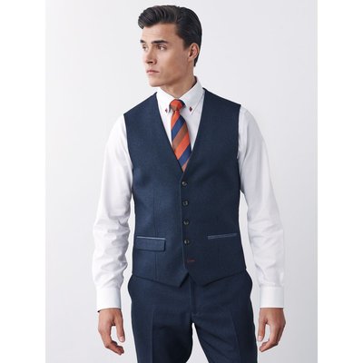 Costume en tissu à motif pied-de-poule : gilet NEXT