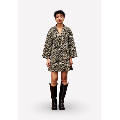 Robe  en coton à motif léopard CHARDON FRNCH